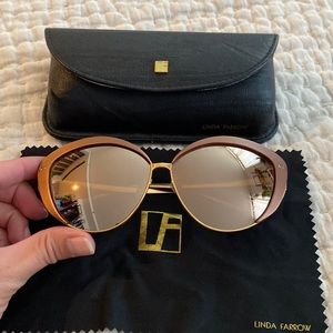 Linda Farrow rose gold sunglasses. Great condition with case and cleaning cloth.